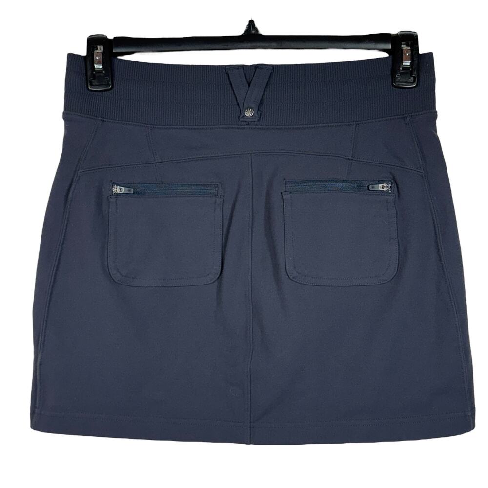 Athleta Small Northpeak Skort Pockets Elastic Waist Stretch Attached Briefs Gray - Picture 3 of 9